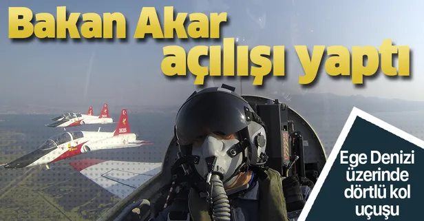 Bakan Hulusi Akar'dan Ege Denizi üzerinde uçuş