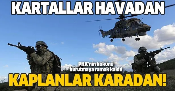 TSK’dan PKK’ya büyük darbe! Kaplanlar karadan girdi! Kartallar havadan vurdu!
