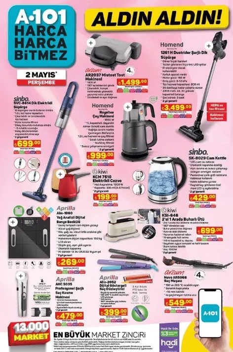 A101'de 2 Mayıs'ta 100 TL indirim! 12'li tuvalet kağıdı 179 TL'en 79 TL'ye düştü! 1.25 L sıvı yağ 89 TL, tost peyniri 69.90 TL, sucuk 149 TL...-20