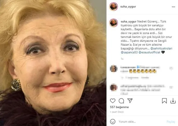 Yeşilçam'ın bir devi daha hayatını kaybetti! Nedret Güvenç kimdir? Gençliğinde pek çok filmde rol alan Nedret Çınar neden öldü?-6