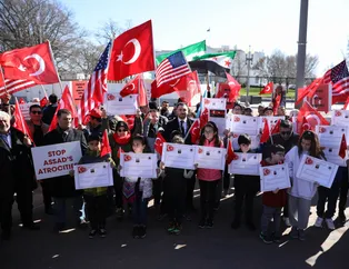Son dakika: Beyaz Saray önünde Türkiye'ye destek gösterisi