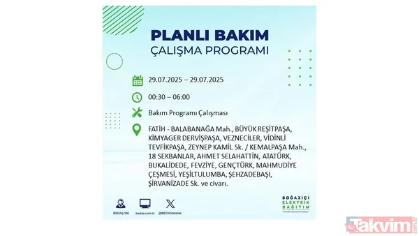 Bugün İstanbul'da elektrik ve su kesintisi var mı? BEDAŞ ve İSKİ duyurdu: Hangi ilçeler etkilenecek? - 17