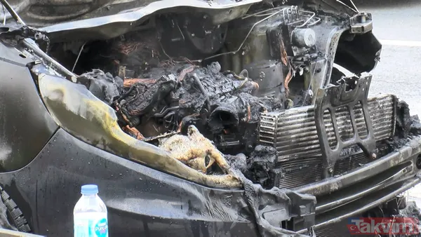 TEM'de korku dolu anlar! Minibüs alev alev yandı - 5