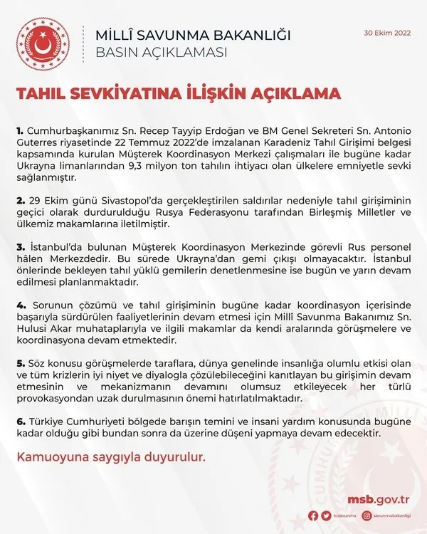 msbden-tahil-sevkiyati-aciklamasi-ukraynadan-gemi-cikisi-olmayacak-1667142484242.jpg MSB'den tahıl sevkiyatı açıklaması! "Ukrayna'dan gemi çıkışı olmayacak"-2
