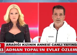 Aradığı kızının annesi canlı yayında
