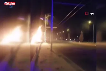 Kaza sonrası araç alev aldı: 2 ölü