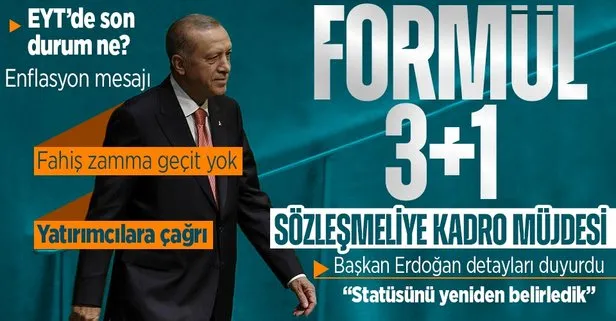 Başkan Erdoğan’dan Kabine sonrası önemli açıklamalar! Sözleşmeliye kadro müjdesi, EYT’de son durum, enflasyon mesajı