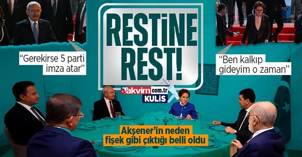 Ankara’da sıcak saatler! Kılıçdaroğlu ’gerekirse 5 parti imza atar’ dedi, Akşener resti çekti: Ben kalkıp gideyim...