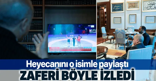 Başkan Erdoğan Dünya Şampiyonu Rıza Kayaalp’i böyle izledi