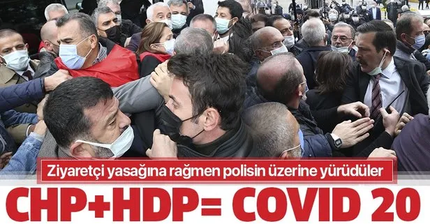 Meclis önünde CHP ve HDP provokasyonu! Korona nedeniyle ziyaretçi kabul edilmeyen TBMM'ye DİSK üyelerini zorla sokmak istediler
