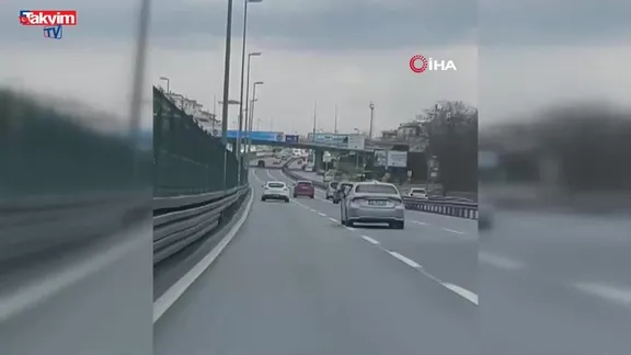 E-5’te makas atan trafik magandası kamerada