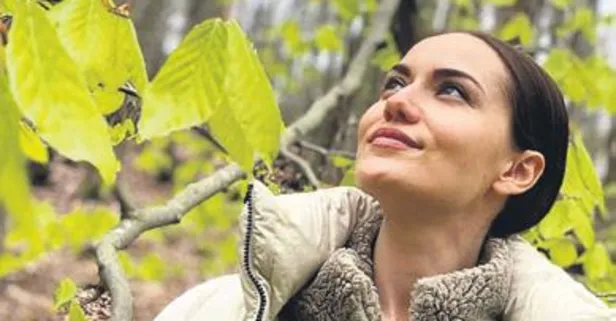 Fahriye Evcen, dün kendisini doğaya attı
