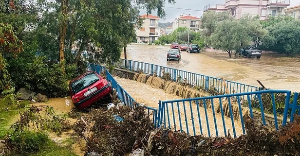 Foça’yı sağanak vurdu | Dere taştı, ev ve iş yerlerini su bastı! Yaşlı adam sel sularına kapıldı: Acı detay ortaya çıktı
