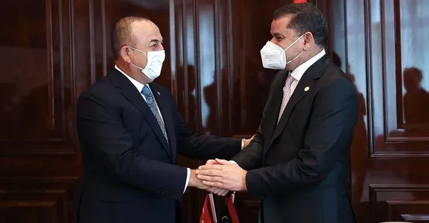 Dışişleri Bakanı Mevlüt Çavuşoğlu, Libya Ulusal Birlik Hükümeti Başbakanı Abdulhamid Dibeybe ile görüştü