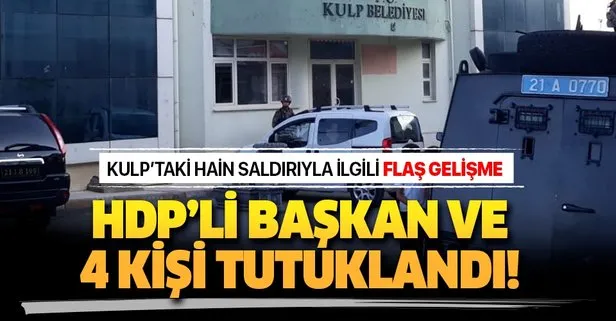 Son dakika: Kulp’taki terör saldırısıyla ilgili HDP’li Kulp Belediye Başkanı ve 4 kişi tutuklandı