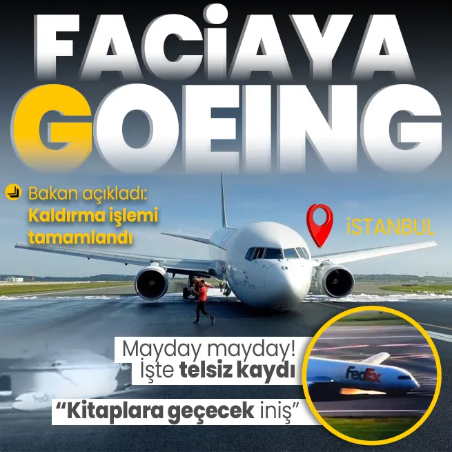 İstanbul Havalimanında faciadan dönüldü! Takımları açılmayan Boeing 763 kargo uçağı gövde üzerine indi: İşte pilot ve kule arasında geçen konuşma