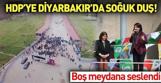 HDP’ye Diyarbakır ’da soğuk duş! Boş meydana konuştular...