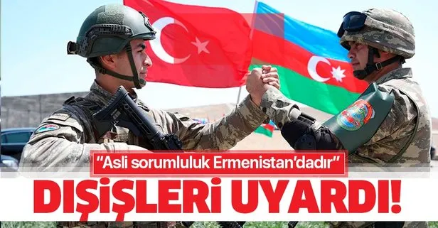 Dışişleri Bakanlığı’ndan Azerbaycan’a yönelik saldırılarını sürdüren Ermenistan’a tepki: Ateşkes rejiminin açık ihlalidir