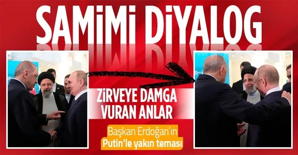 Üçlü zirvede samimi görüntüler: Başkan Erdoğan’ın Putin ile diyalogu dikkat çekti