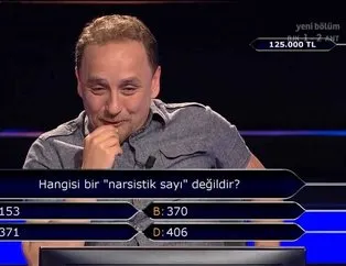 Kim Milyoner Olmak İster'de 125 bin TL'lik zor matematik sorusu: Hangisi bir narsistik sayı değildir?