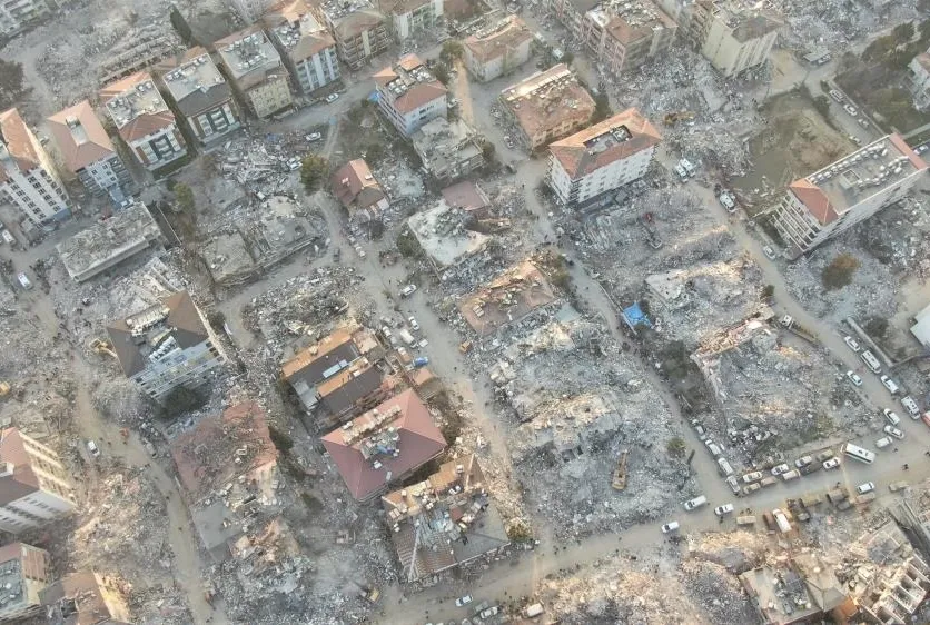 Hatay’daki yıkım havadan görüntülendi