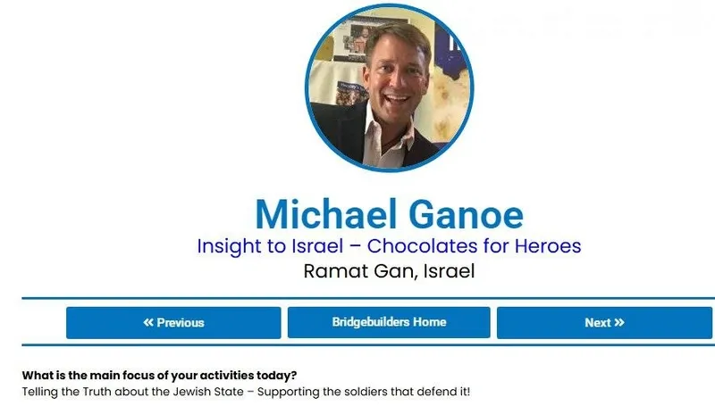 Michael Ganoe verdiği bir röportajda amacının İsrail askerlerini desteklemek olduğunu söylüyor, Takvim.com.tr Ekran Görüntüsü