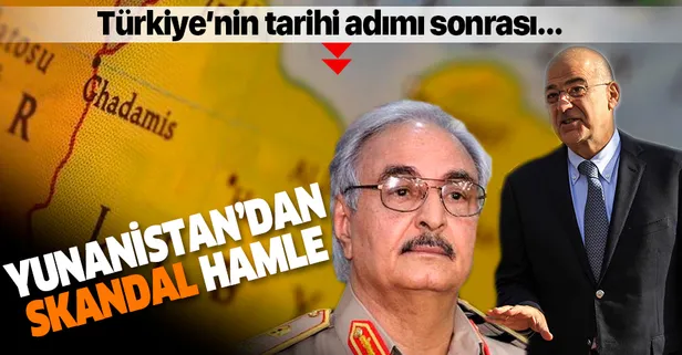 Yunan Dışişleri Bakanı Nikos Dendias, Libya'daki darbeci Hafter ile görüştü