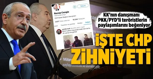 KKnın danışmanı PKK/PYD’li teröristlerin paylaşımlarını beğeniyor