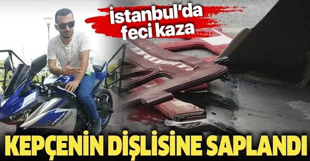 İstanbul’da feci kaza! Kepçenin dişlisine saplanan motosikletli genç ağır yaralandı
