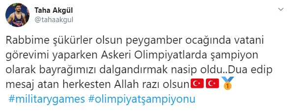 Son dakika haberi: Taha Akgül Askeri Olimpiyat Oyunları'nda şampiyon oldu-2