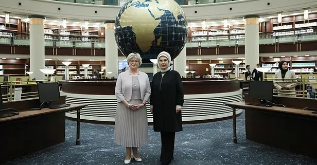 Emine Erdoğan, Macaristan Cumhurbaşkanı'nın eşi Zsuzsanna Nagy ile bir araya geldi