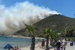 Altınoluk’ta ayrı ayrı noktalarda çıkan orman yangını kamerada! Alevler büyüyor