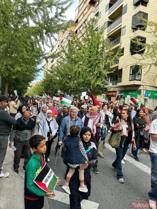 Katil İsrail'in katliamına dünyanın dört bir yanından tepki! Londra, ABD, Tunus, Yemen, İspanya... - 22