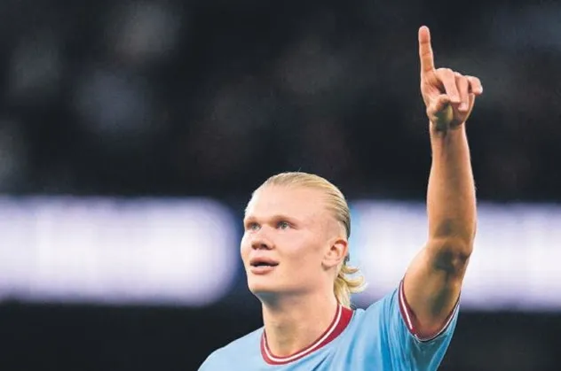 Dünya futbolu Manchester City formasıyla 5 maçta 9 gole ulaşan Erling Haaland’ı konuşuyor! | Spor haberleri