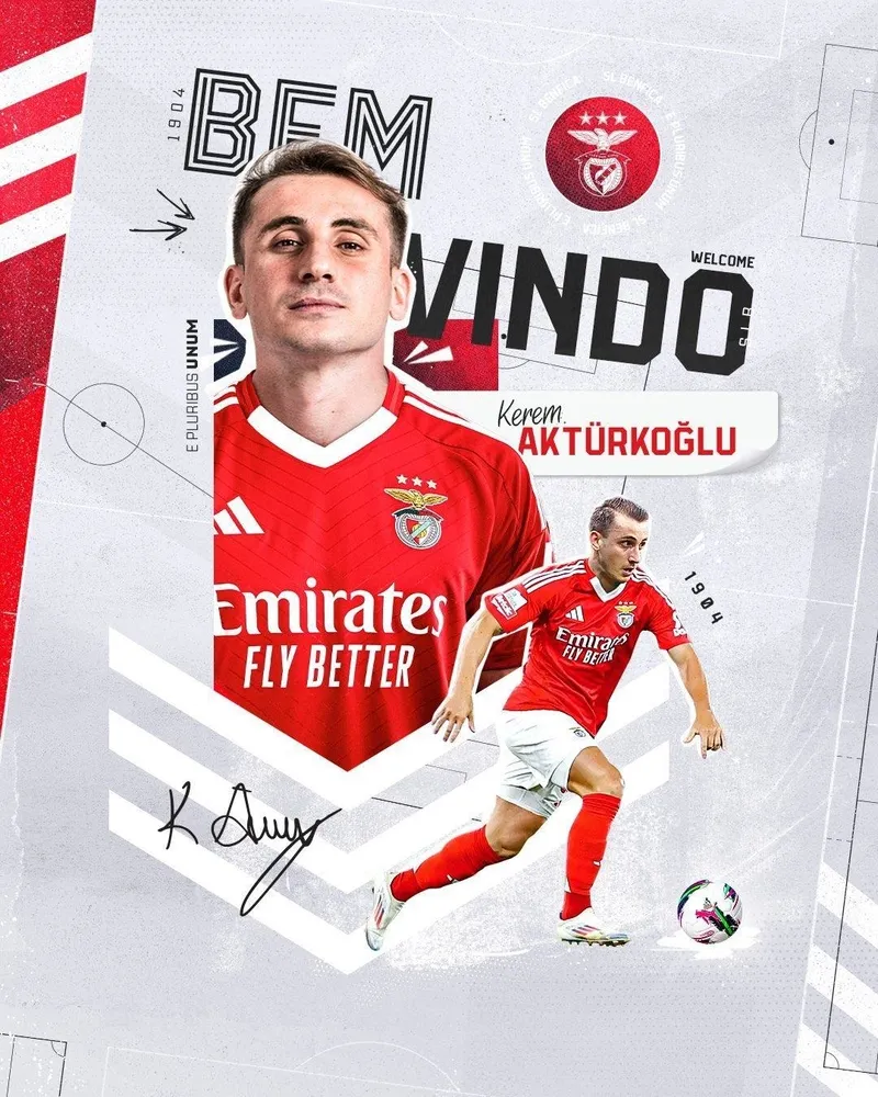 Kerem Aktürkoğlu, Benfica'ya transfer oldu