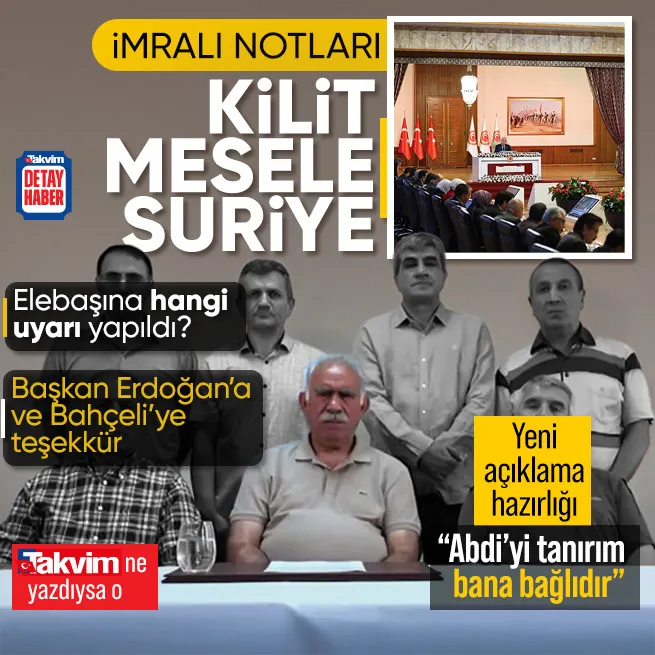 Komisyonda İmralı notları okundu... Kilit mesele Suriye konusu! Elebaşı Abdullah Öcalan ne dedi?