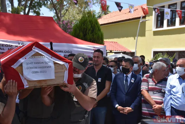SON DAKİKA: Muğla Marmaris'teki orman yangınında şehit olan Görkem Hasdemir son yolculuğuna uğurlandı - 2