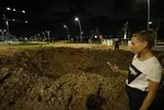 İran'dan İsrail'e misilleme saldırısı! Başkent Tel Aviv'de büyük füze çukuru oluştu