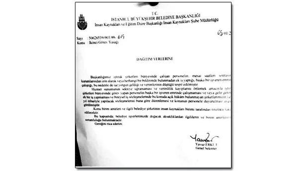 İBB'den bir skandal karar daha! İmamoğlu kaymak tabakanın 3'er maaşını görmezden gelip işçiye yasak koydu!-1