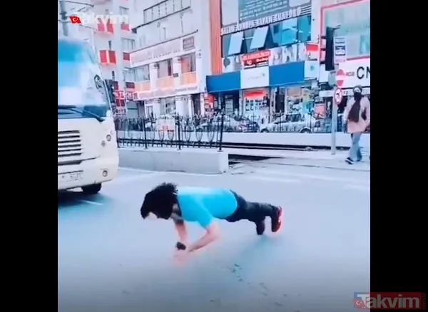 TikTok'ta paylaşmak için Sultangazi'de trafiği kesip yol ortasında şınav çeken Pakistan uyruklu Ali R. gözaltına alındı - 8