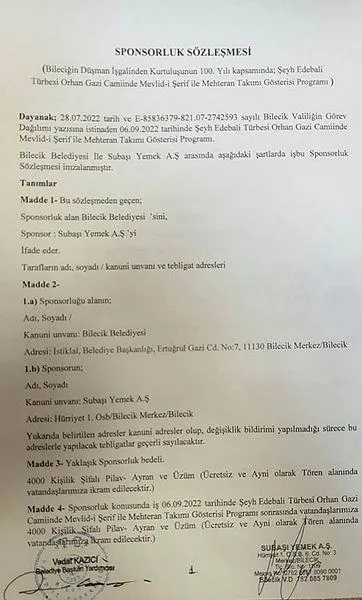 CHP’li Bilecik Belediye Başkan Vekili Melek Mızrak Subaşı göstermelik sözleşme ayarladı tarih atmayı unuttu-4