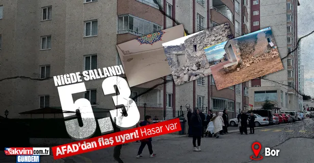 Son dakika: Niğde Bor’da deprem! | Kandilli Rasathanesi AFAD son depremler