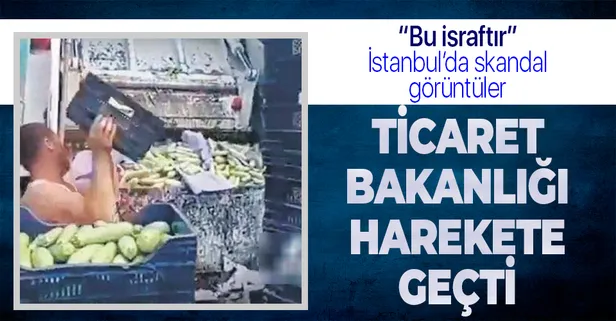 İstanbul Ataşehir Hali'nde skandal görüntü! Sebzeler çöpe döküldü Ticaret Bakanlığı harekete geçti