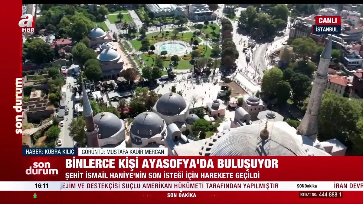 Binlerce kişi Ayasofya'da buluşuyor!