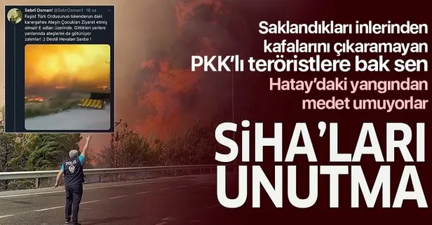 Terör örgütü PKK sempatizanları Hatay’daki yangın üzerinden reklam peşinde