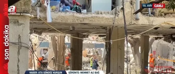 Siyonistler tası tarağı toplayıp kaçıyor! A Haber İsrail Tel Aviv'deki yıkımı görüntüledi... Binalar enkaza, araçlar hurda yığınına döndü - 7