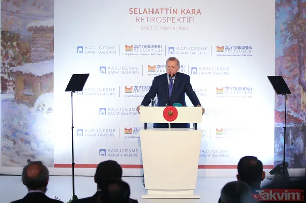 Başkan Recep Tayyip Erdoğan 'Selahattin Kara Resim Sergisi'nin açılışına katıldı - 1