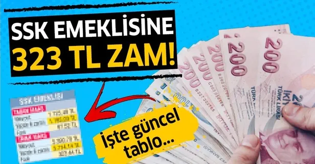 SSK emeklisine 323 TL zam