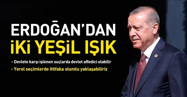 Başkan Erdoğandan af açıklaması