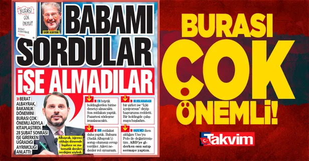 Berat Albayrak Burası Çok Önemli' adlı kitabıyla 28 Şubat sonrası uğradığı ayrımcılığı anlattı
